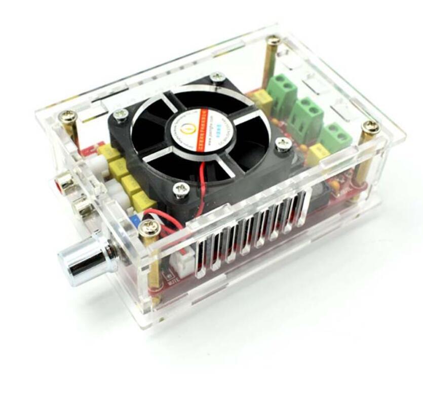 Xh A101 Високопродуктивна цифрова плата підсилювача Tda7498 з корпусом і вентилятором 2*100 Вт, фото 1