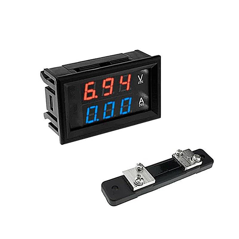 Цифровий вольтметр-амперметр 100V/100A вбудований (шунт у комплекті)
