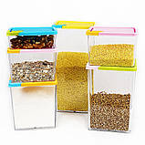 Набір контейнерів прозорих для сипучих продуктів Supretto, 6 шт., фото 4