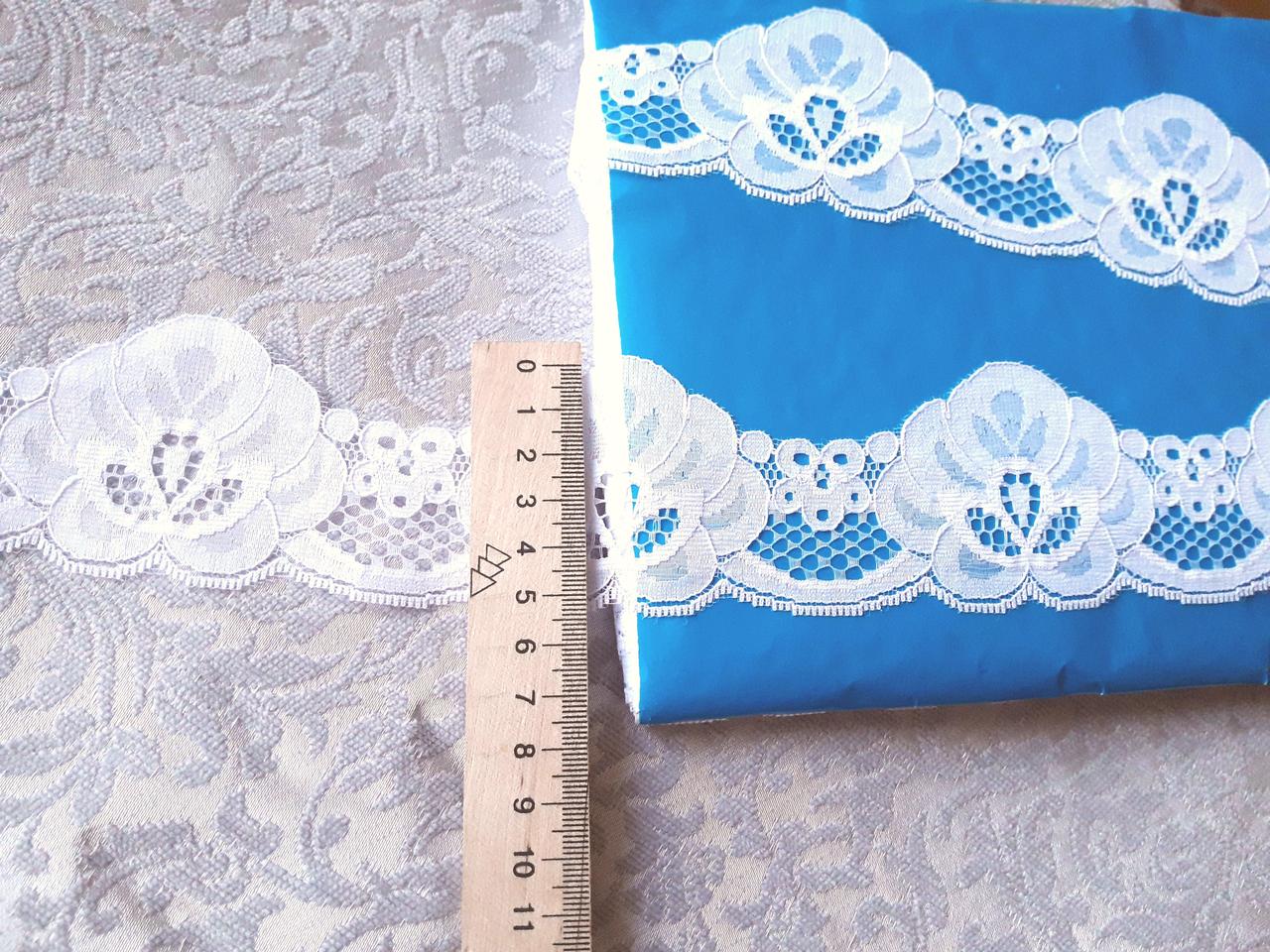 Мереживо гіпюр гіпюрове на метраж . Біле,"Квітка" 5см. Тайвань Ціна за 1 метр