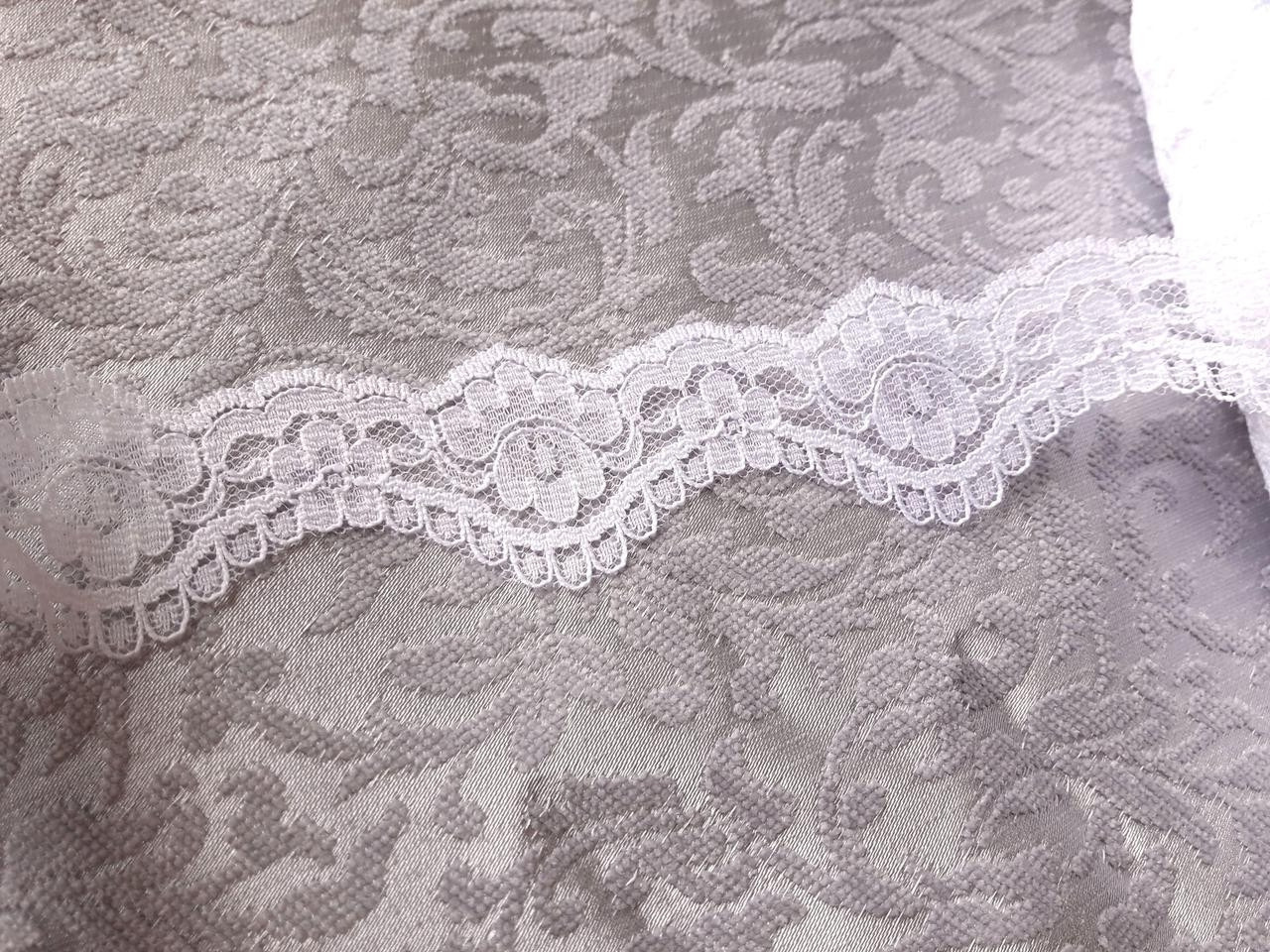 Мереживо гіпюр гіпюрове на метраж . Біле,"Хвилька" 3,5 див. Тайвань Ціна за 1 метр