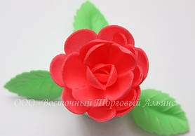 Вафельні квіти «Троянди великі складні червоні» — 25 шт.