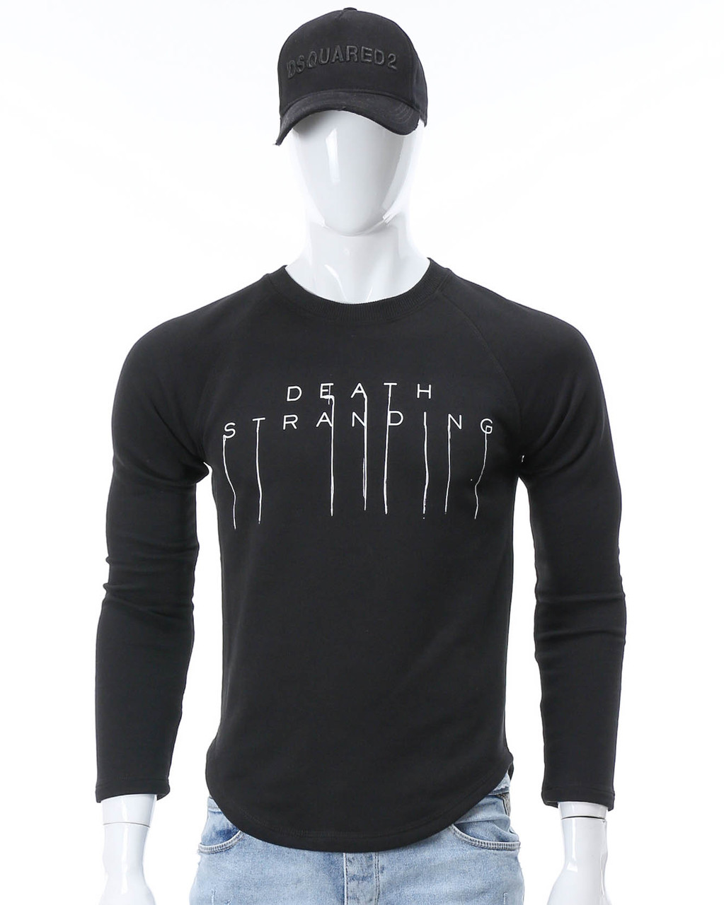Світшот чоловічий чорний HOPE з принтом "Death Stranding" BLK XS(Р) 20-534-201