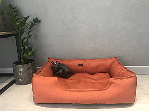 Лежанка для собаки кота, лежак для собаки кота, спальное место МЕБЕЛЬНАЯ ИЗНОСОСТОЙКАЯ ТКАНЬ