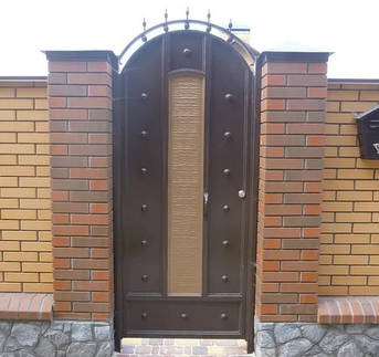 Ковані ворота з рельєфним декором (ефект жатки), фото 3