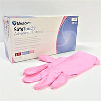 Medicom перчатки нитриловые неопудренные Safetouch Pink (100 шт.) S