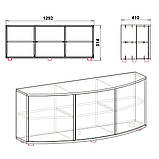 Тумба під ТВ Плазма-2 горіх екко Компаніт (129х51х41 см), фото 6