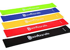 Набір Фітнес гумки BODBANDS з 5 стрічок і чохла для фітнесу, фото 2