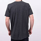 Чоловіча спортивна футболка Reebok великого розміру, темно-сірого кольору, фото 3