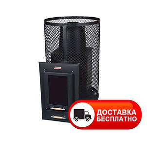 Лазнева піч-кам'янка KALVIS-PR-5S з виносною топкою зі склом, фото 1