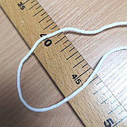 Резинка шнур спандекс для масок белый 3 мм по метру дороже на отрез ПРОИЗВОДИТЕЛЬ Опт/розница