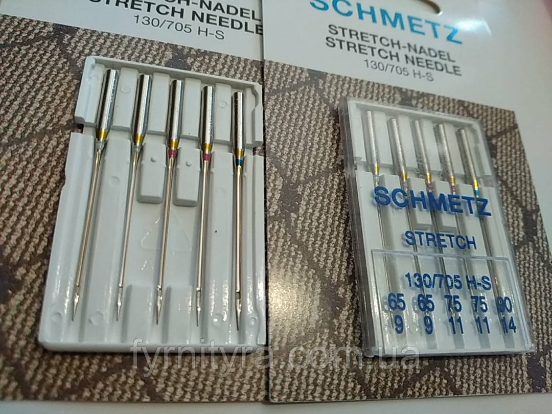 Стрейч (Stretch) "SCHMETZ" 5 голок No90, 75, 65 набір голок для побутових швейних машин