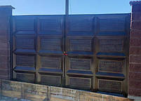 Ворота розсувні 3400 × 2200 (фільонка з ефектом жатки), фото 2