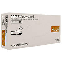 Перчатки медицинские Mercator Medical Santex Powdered латексные нестерильные опудренные 50 пар XL