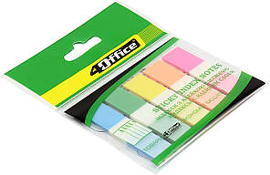 Стікери-закладки "4Office" №4-427PP 5 кольорів по 20арк. 12х45мм(50)