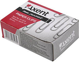 Скріпки "Axent" №4112 33мм (100шт) нікель(20)