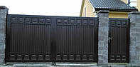 Ворота розпашні металеві ТМ Хардвік (дизайн ЛЮКС)