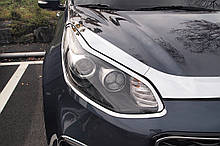 Хром накладки на фари, окантовка фар KIA SPORTAGE 2015-2020 (Autoclover D831)