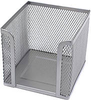 Куб для паперу "Axent" №2112-03 10х10х10см метал.срібний(12)