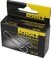 Скріпки "Scholz" №4702 28мм (100шт) з загином(10)