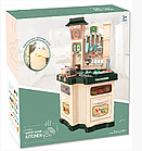 Дитячий ігровий набір інтерактивна кухня велика Bozhi Toys 848A світло звук вода холодильник витяжка посудки, фото 3