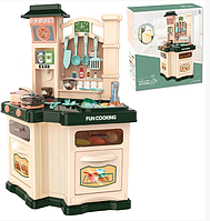 Детский игровой набор интерактивная кухня большая Bozhi Toys 848A свет звук вода холодильник вытяжка посудка