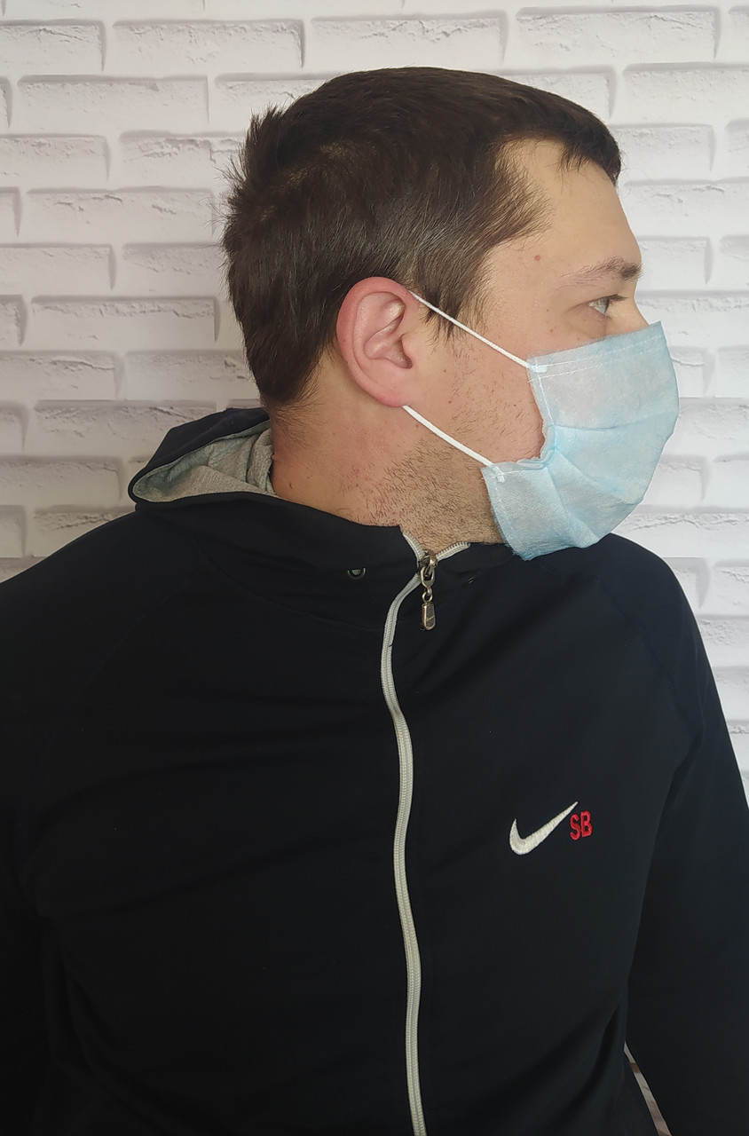 Маски одноразові тришарові гарні, фото 1