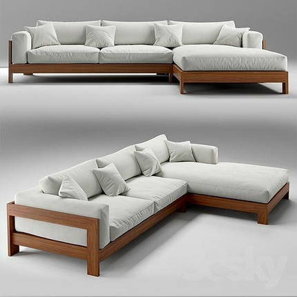 Диван кутовий, диван лофт, м'який диван, диван для дому, офісу, кафе, диван, дерев'яний, фото 2
