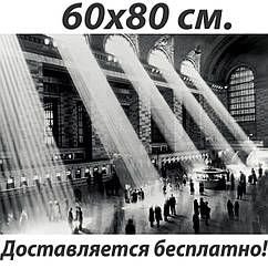 Чорно-біла фотокартина на полотні Grand Central Station (Центральний вокзал в Манхеттені, Нью-Йорк)