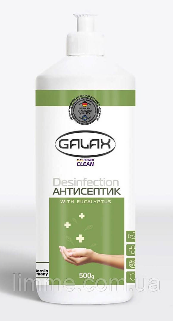 Антисептична рідина для рук Galax das Desinfection з екстрактом чайного дерева 500 мл