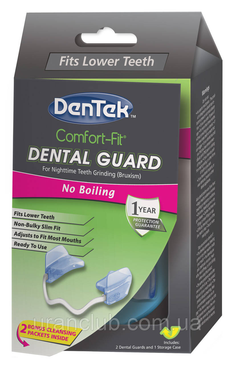 DenTek Комфортна посадка на зубну капу від бруксизму в упаковці 2 шт., фото 1