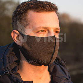 Якісна багаторазова захисна маска на обличчя (чорна)