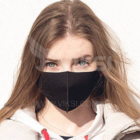 Якісна багаторазова захисна маска на обличчя (чорна)