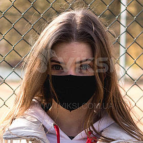 Якісна багаторазова захисна маска на обличчя (чорна)