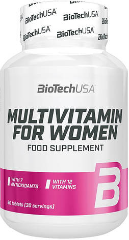 Вітаміни для жінок BioTech USA Multivitamin for Women 60 таб Угорщина, фото 1