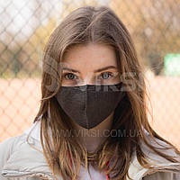 Качественная многоразовая защитная маска на лицо (ТЕМНО-СЕРАЯ)