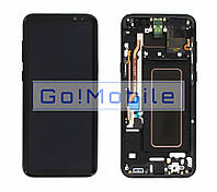 Дисплей Samsung A51 (A515) з сенсором чорний + рамка сервісний оригінал