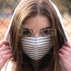Красива багаторазова захисна маска (смуга)