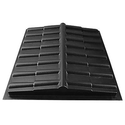 Форма для парапету 500х450х80 мм Черепиця; форми для бетонного гребеня двосхилого для парапетів на паркан