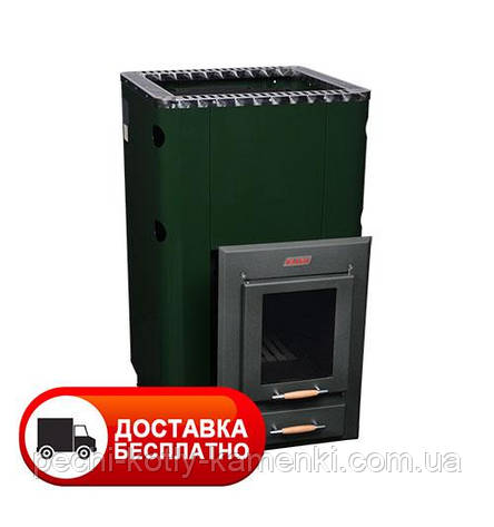 Лазнева піч-кам'янка KALVIS-PR-2S з виносною топкою зі склом, фото 1