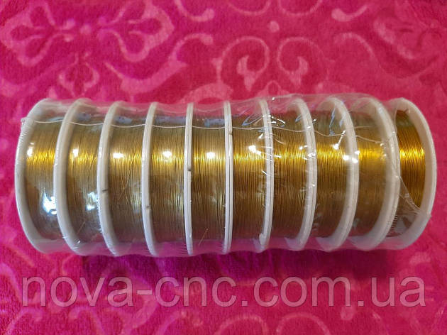 Дріт золота упаковка 10 бобін 0,3 мм/25 м, фото 1
