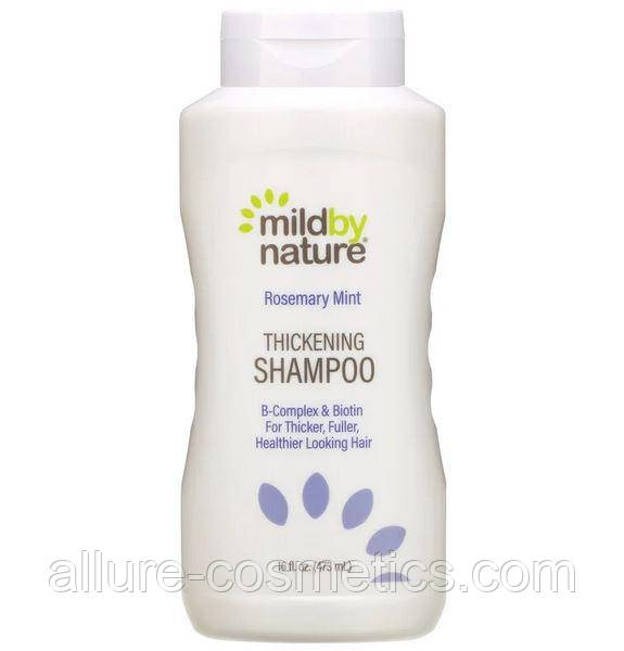 Шампунь для густоти волосся з B-комплексом і біотином розмарин і м'ята Mild By Nature Madre Labs