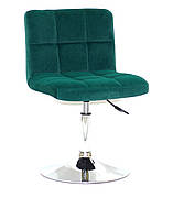 Стілець підйомно-поворотний на одній ніжці регульований  ARNO CH-BASE оксамит , зелений - 1003