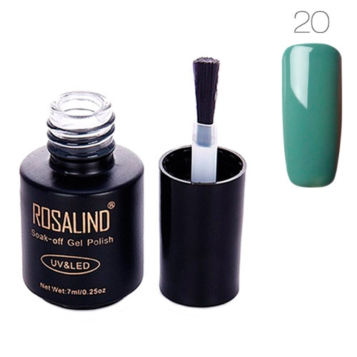 Гель-лак для нігтів манікюру 7 мл Rosalind, шелак, 20 хвойний (002129)