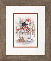 Набор для вышивания Dimensions "Радостный снеговик // Joyful Snowman" 70-08984