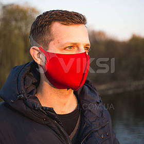Багаторазова захисна маска (червона)