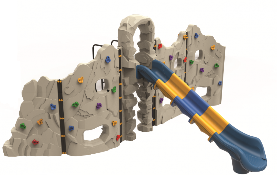 Скалодром з пластику з гіркою для вулиці, фото 1