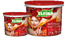 Фарба інтер'єрна ТМ "ELFINA" "Interior Матлатекс" 1 л., 1,4 кг (6)