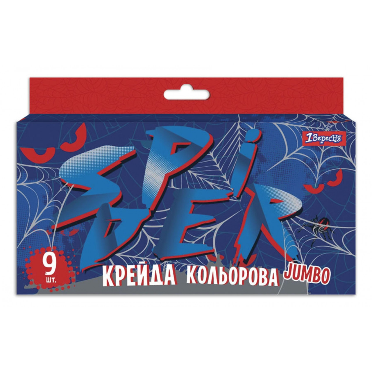 Крейда кольорова 1Вересня Spider JUMBO 9 шт 400410