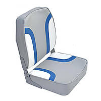 Сидіння для човна AquaL високу светлосерое / синьо-біле 1001003